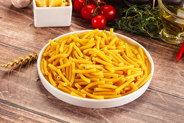 Italian pasta Maccherony for cooking