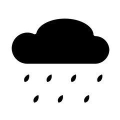 clouds and rain solid icon