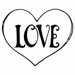 Love, Love typography design, Love icon silhouette