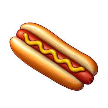 recommend clip art: hot dog with mustard on transparent background