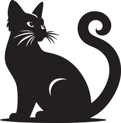 Black cat silhouette