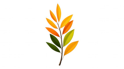 [Abstract botanical illustration] Organic Growth Pattern Branch Illustration Abstract Botanical Design Orange Green Textured Tree Stock Photo
