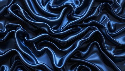 Obraz premium A Mesmerizing Black-Blue Abstract Background, Featuring Fluid Swirls and Depth, Creating a Captivating and Mysterious Atmosphere with Subtle Hints of Light and Shadow