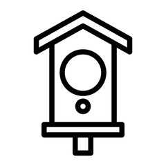bird house line icon