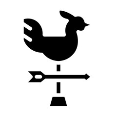 chicken windsock solid icon