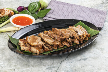 Asian cuisine Baked duck breast