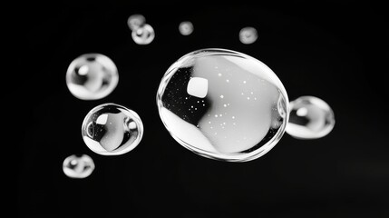 Realistic condensation water drops. Vector droplet on window transparent background. 3d clear glass drop steam texture set. Liquid wet surface png illustration with white reflection design macro view.