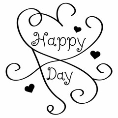 Happy valentine day, Happy valentine day typography design