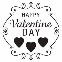 Happy valentine day, Happy valentine day typography design