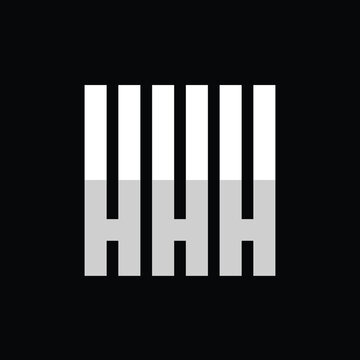 Initial letter HHH logo, alphabet hhh monogram logo icon