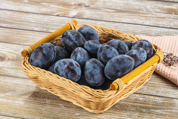 Fresh raw sweet juicy plum