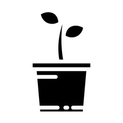 plants in pots solid icon