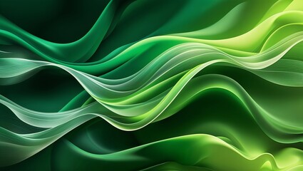 A Rich Velvety Green Abstract Background with Swirling Patterns and Gradients, Creating a Luxurious and Soothing Atmosphere, Evoking a Sense of Calm and Elegant Sophistication