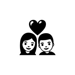 Couple with Heart Icon

