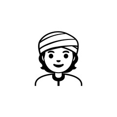 Woman with Turban Icon
