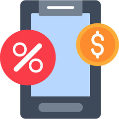 Mobile Taxes Icon