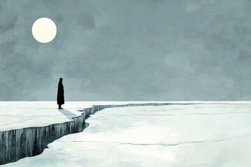 Fototapeta premium The Frozen Lake, Schizoid Personality Disorder