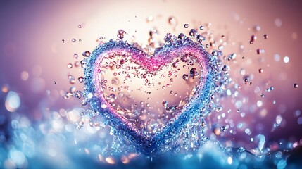 Fototapeta premium Stunning Water Heart Splash Abstract Art