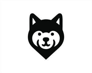 Dog Logo design template. Dog head icon. Vector illustration. Cartoon dog face logo. Animal logotype concept. 