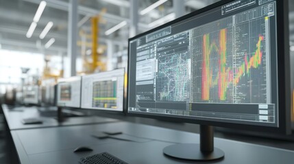 Naklejka premium Big data analytics solutions isometric landing page, information technology concept, info blocks flow through luminous circle, datum traffic analysis, server room with connections 3d vector web banner