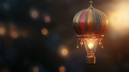 Obraz premium Enchanted Hot Air Balloon: A Journey into Dreams