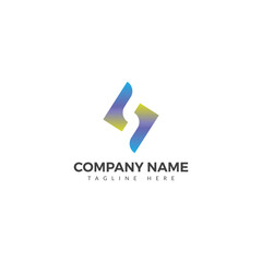 S Negative Space Logo Design
