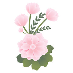 Pink Flower Illustration