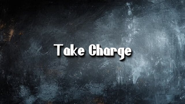 Animated Typography of Text Motivational Quote Take Charge