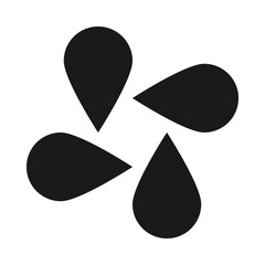 Four Oil Droplet Shapes Silhouette Icon