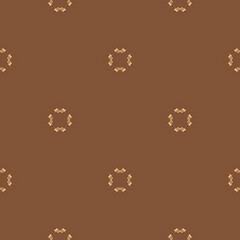 Seamless abstract geometric pattern with ornaments Beige and brown background for fabric banners home decor surface design packaging