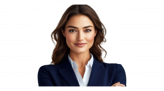 [Corporate executive profile photography for women] Confident Business Woman in Dark Jacket with Shell Logo