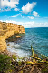 Algarve cliffs and coastal landscape, Portugal