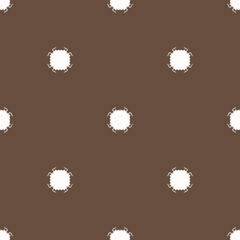 Abstract and geometric shape ornament . seamless repeat pattern beige brown background. artwork home decor print fashion fabric textile.