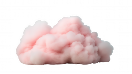 [Cotton candy floating above fluffy pink clouds] Surreal Cotton Candy Cloud Floats Above Pastel Fluff on Black Background