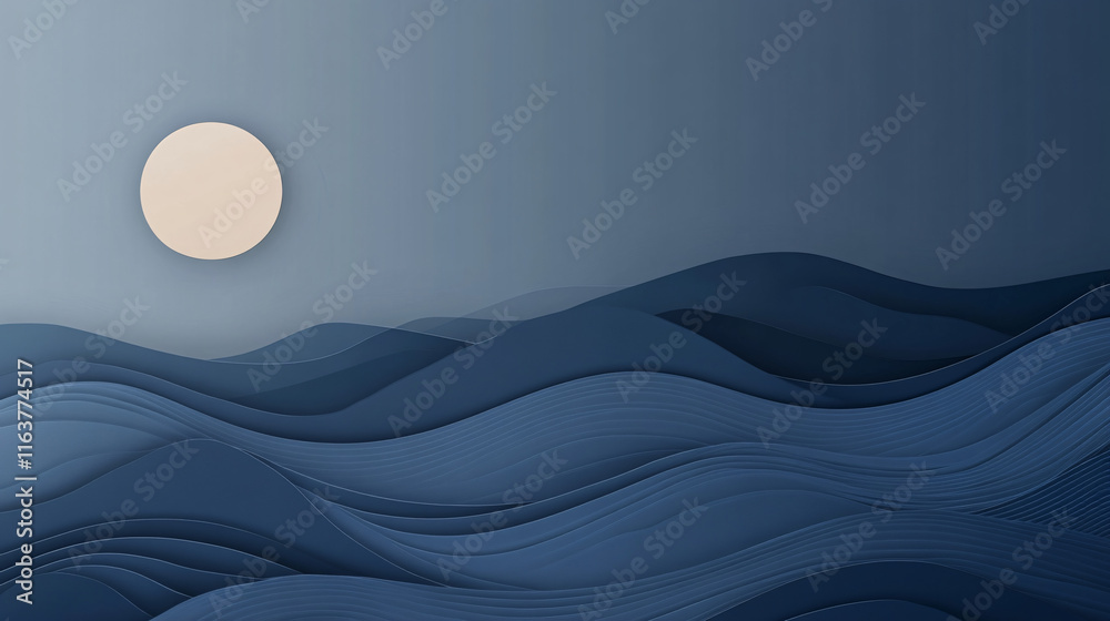 Poster futuristic background featuring a rich blue tone, creating a modern and professional atmosphere, per