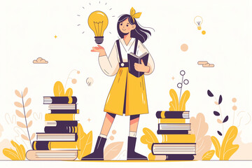 Girl Standing Thinking Inspiration Concept Art