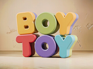 Letter “boytoy” 3D design