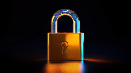 Fototapeta premium Cybersecurity: Digital Fortress, Data Protection, Secure Encryption,