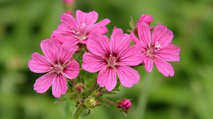 Obraz premium Closeup Vibrant Pink Flowers Blooming in Nature
