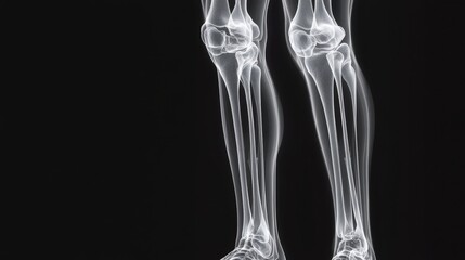 x-ray human knee view for diagnosis knee pain. ai generated