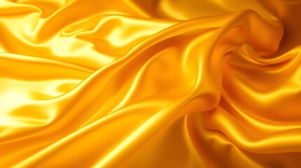 Fototapeta premium Golden Silk Drapery: Luxurious, Smooth Texture in Elegant Swirls