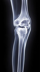 x-ray human knee view for diagnosis knee pain. ai generated