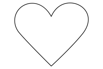 Elegant continuous one line drawing of a heart icon outline for modern designs vector illustration
