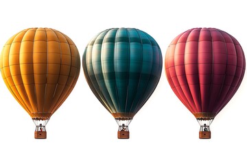 Obraz premium Colorful Air Balloons set. isolated on white background