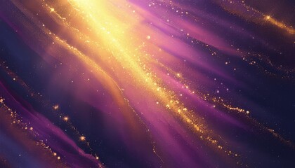 Obraz premium Ethereal Sunlit Gold and Dark Violet Abstract Background with Sparkling Light Effects
