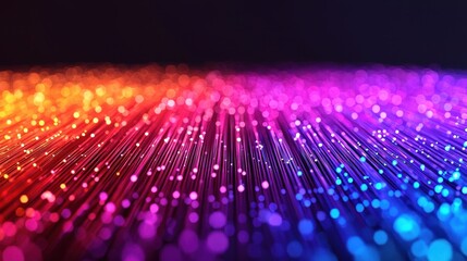 Colorful Bokeh Lights in Motion Creating a Vibrant Background Effect