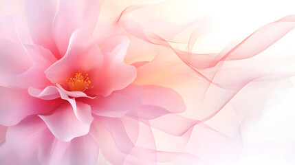 Obraz premium stunning close up of blooming pink flower with soft petals and delicate hues, evoking sense of tranquility and beauty