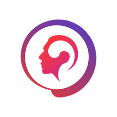 Brain Icon logo template Vector Illustration