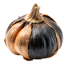 Black garlic isolated on transparent background