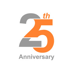 25th logo design, 25th anniversary logo design, vector, symbol, icon
